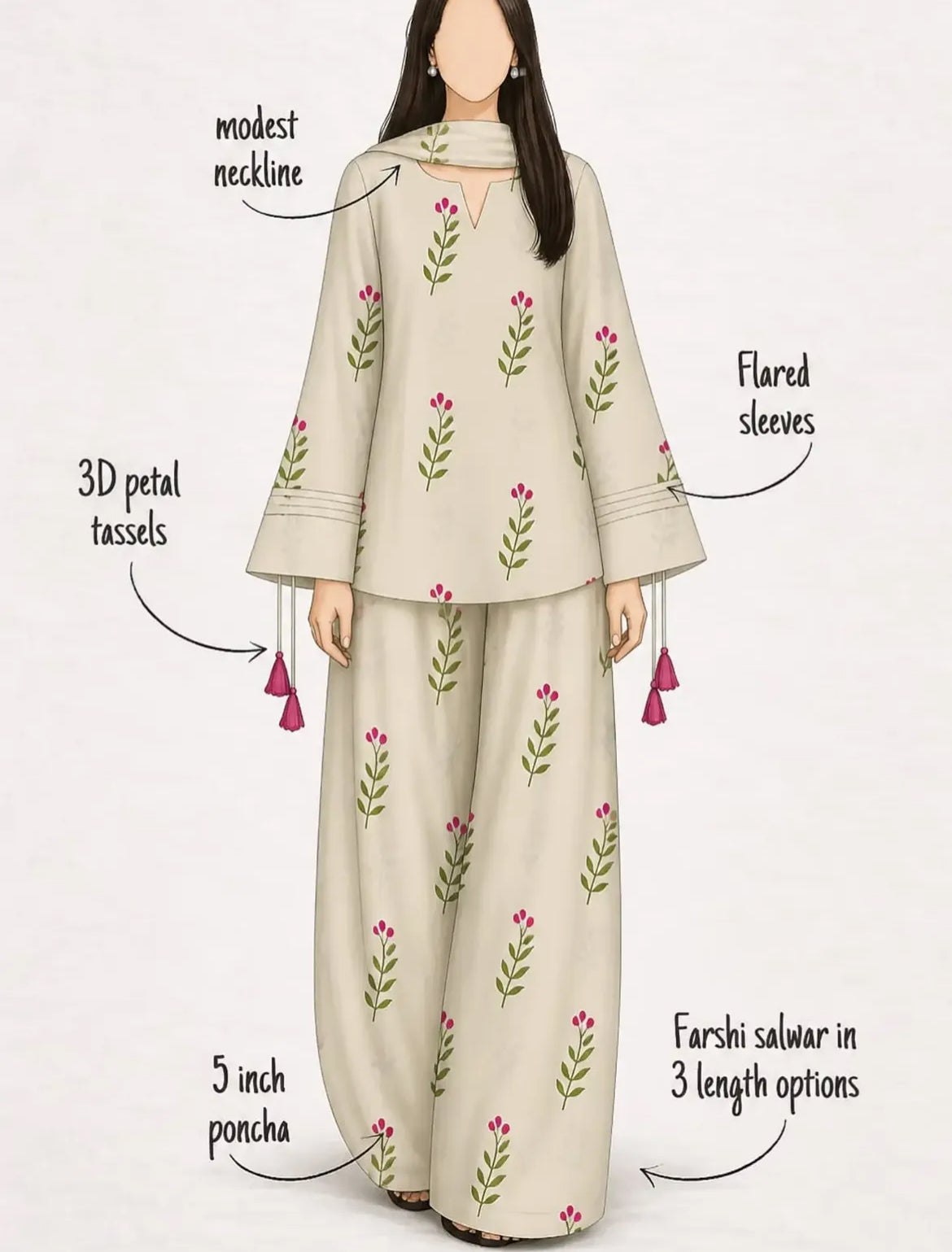 Cotton Comfort Farshi Set – Pure Cambric Elegance