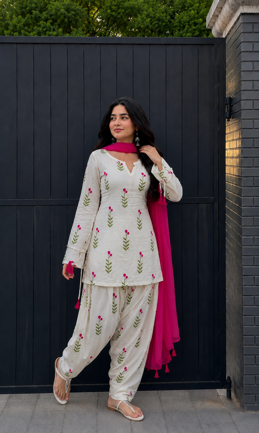 Cotton Comfort Farshi Set – Pure Cambric Elegance
