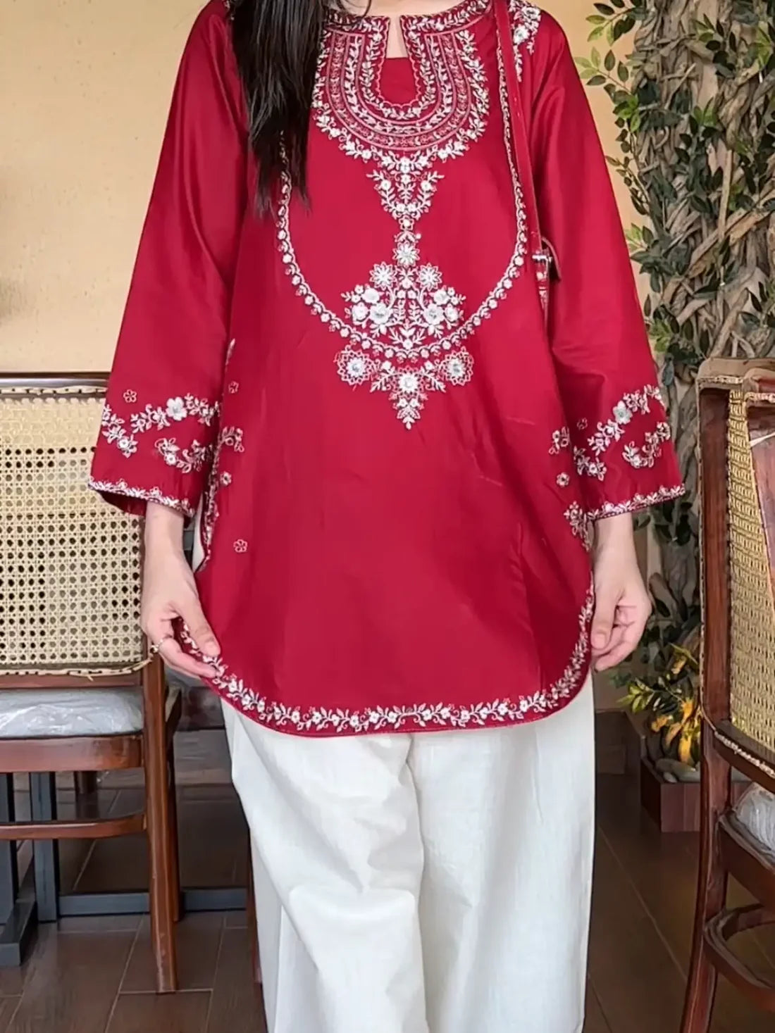 Anmol 2pc (Short Shirt with Farshi Shalwar)