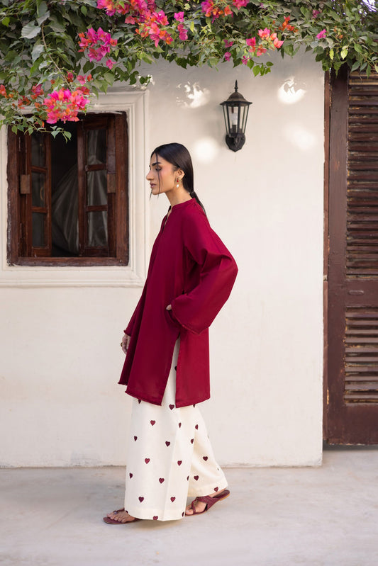 2PC Embroidered MSK 05 – Maroon
