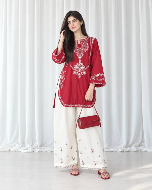 Anmol 2pc (Short Shirt with Farshi Shalwar)