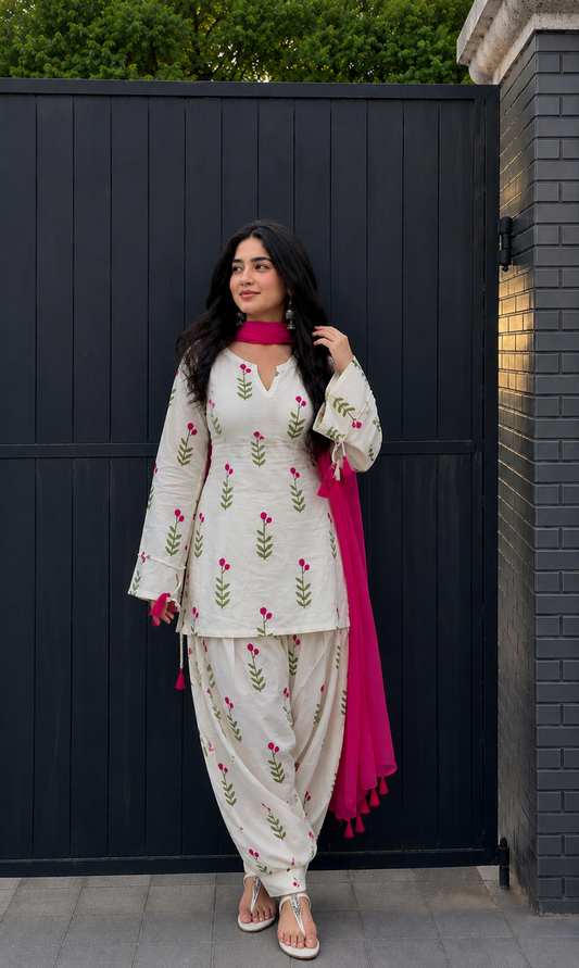Cotton Comfort Farshi Set – Pure Cambric Elegance