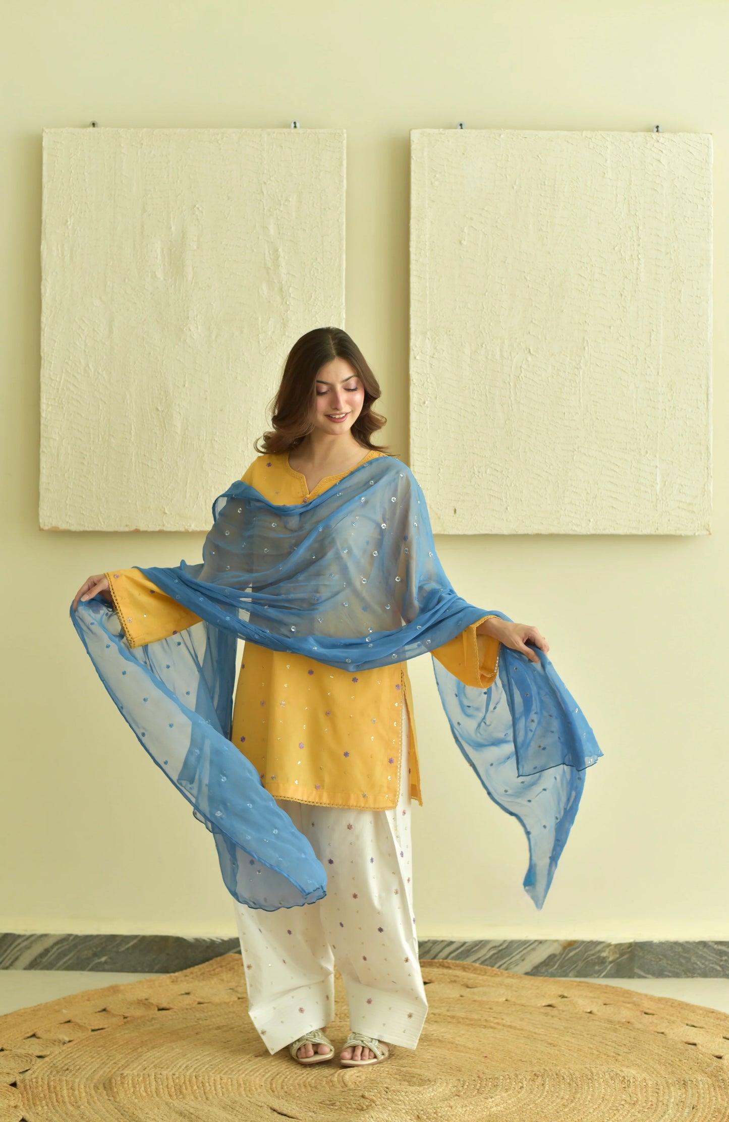 ROSHNI - COTTON LAW EMBROIDERED 3PC