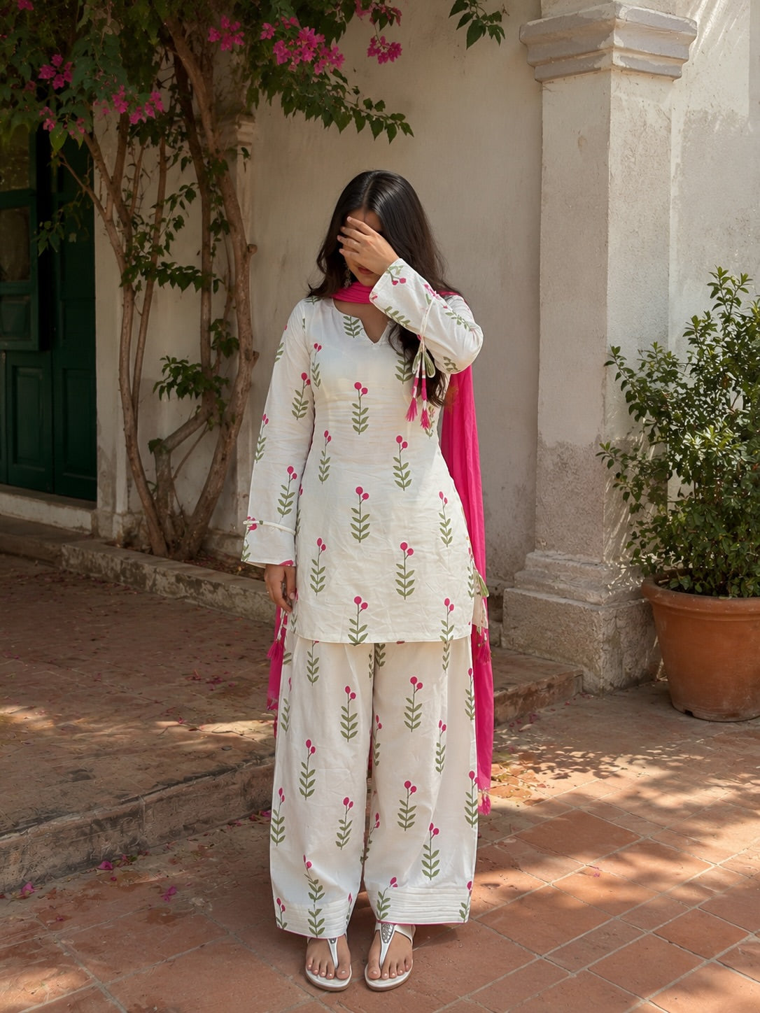 Cotton Comfort Farshi Set – Pure Cambric Elegance